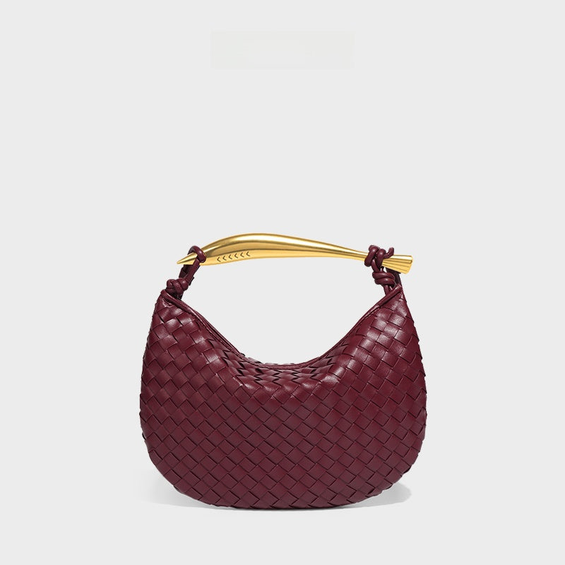 Woven Dumpling Shoulder Bag