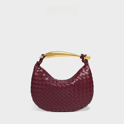 Woven Dumpling Shoulder Bag