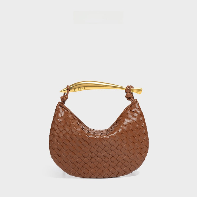Woven Dumpling Shoulder Bag