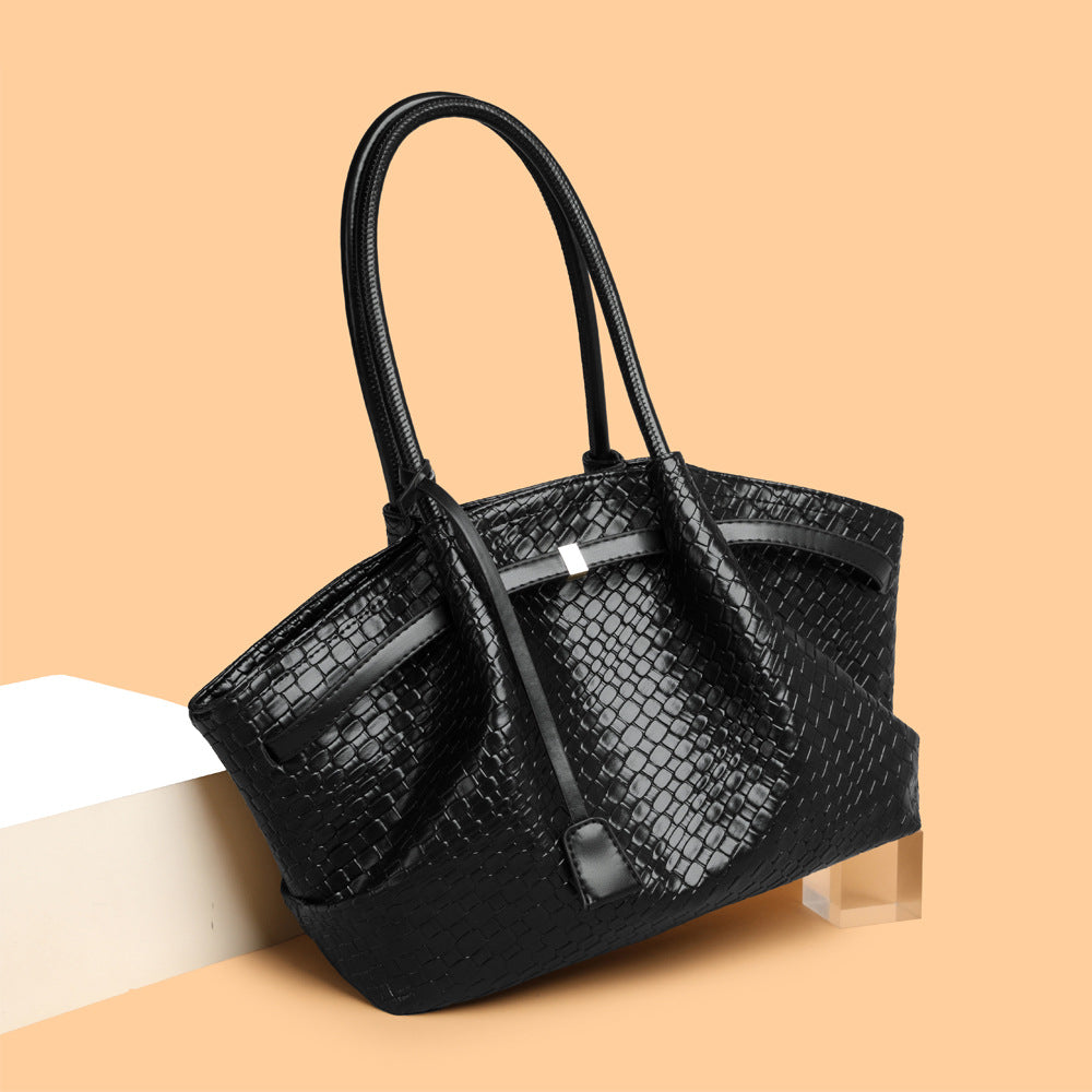 Woven Embossed Handbag Shell Shape