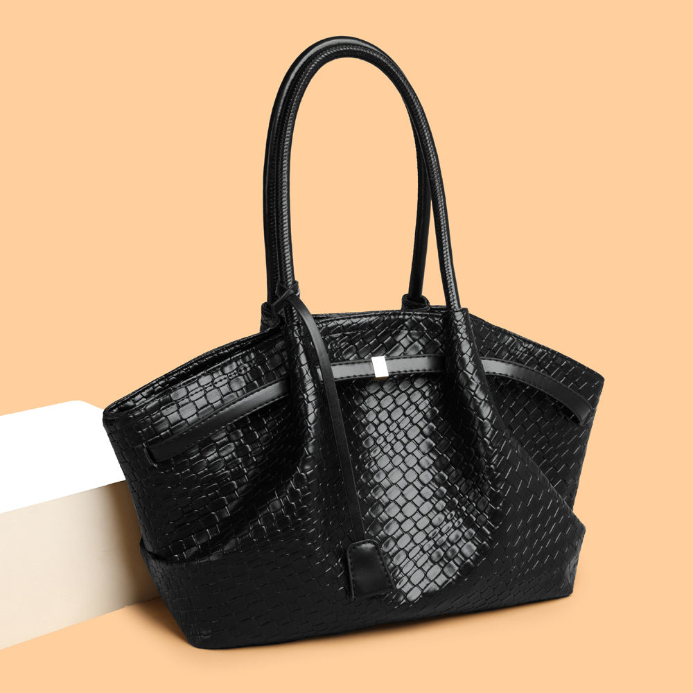 Woven Embossed Handbag Shell Shape