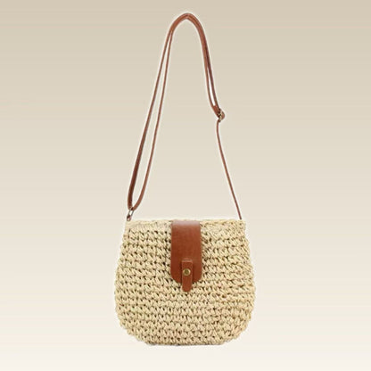 Woven Flap Crossbody Bag