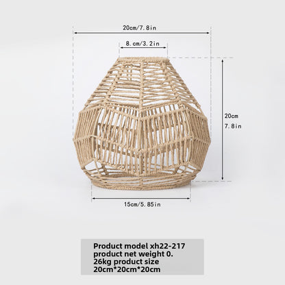 Woven Paper Rope Chandelier Lampshade
