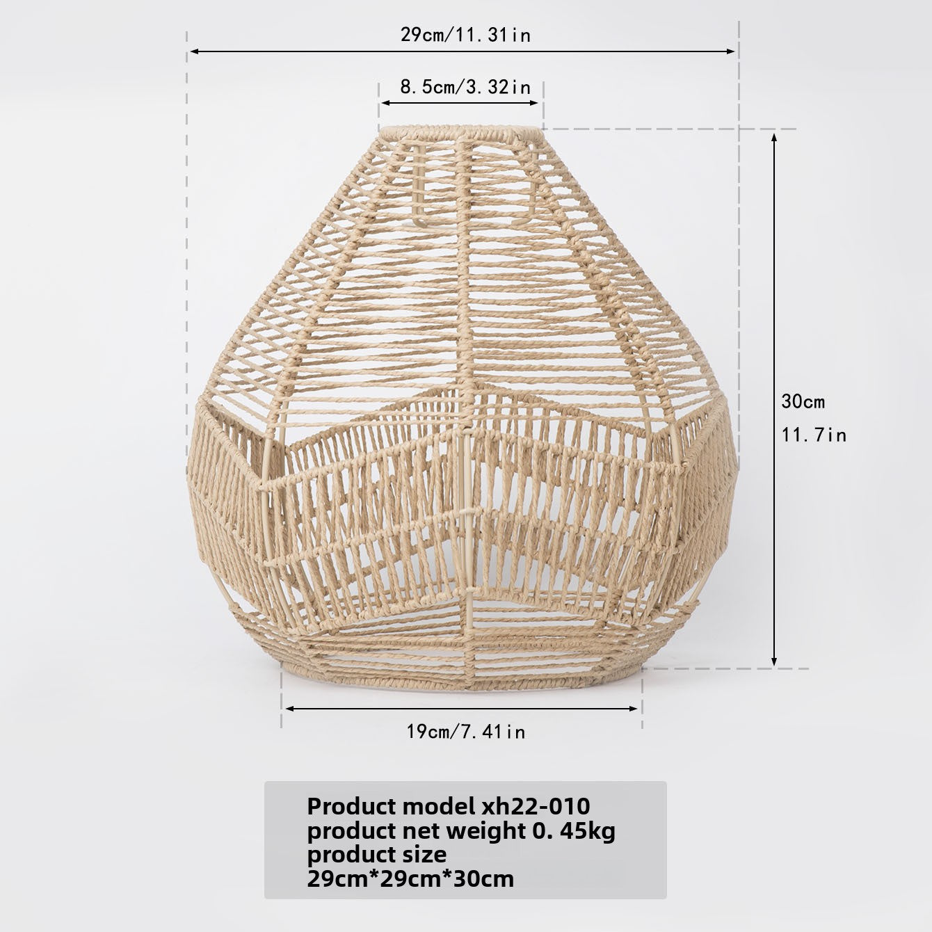 Woven Paper Rope Chandelier Lampshade