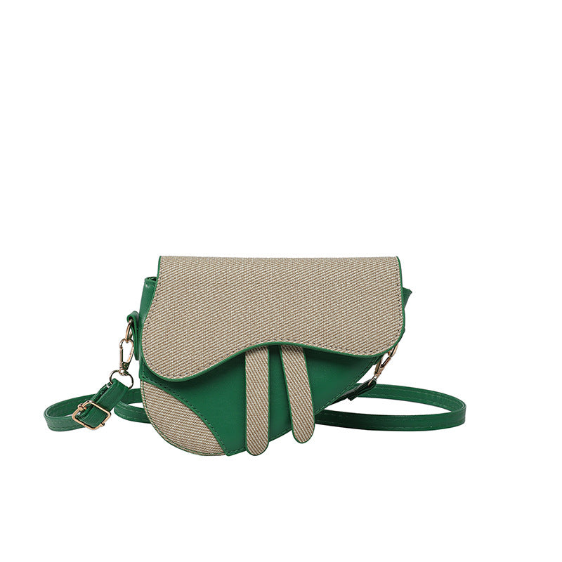Woven pattern casual crossbody bag