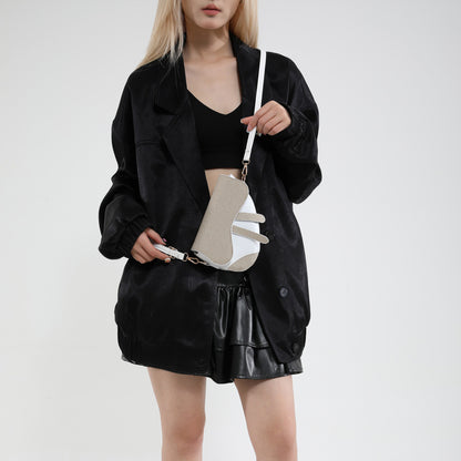 Woven pattern casual crossbody bag