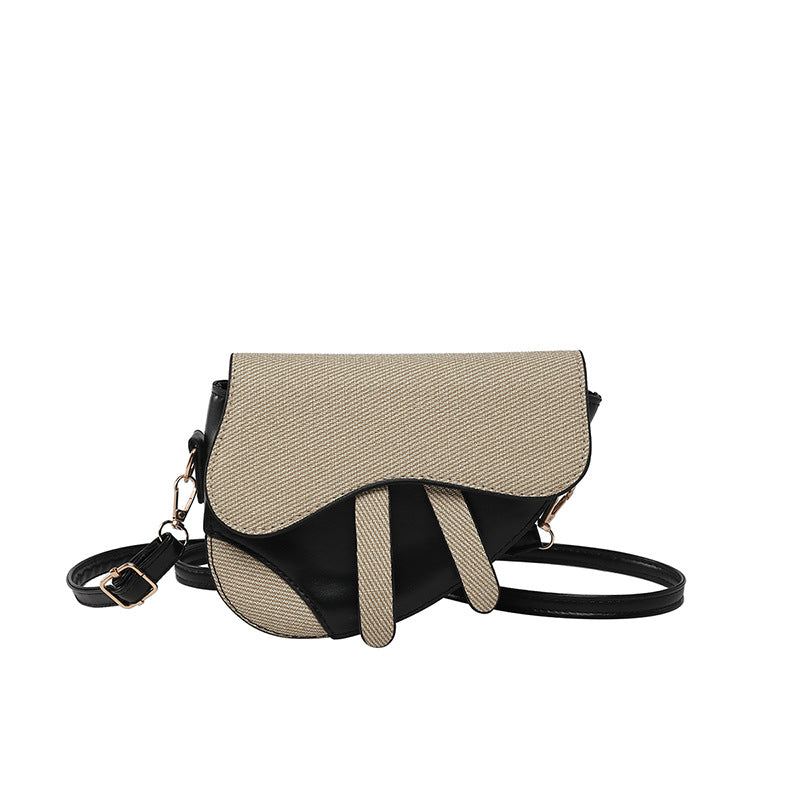 Woven pattern casual crossbody bag
