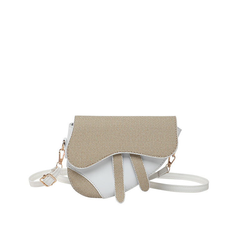 Woven pattern casual crossbody bag