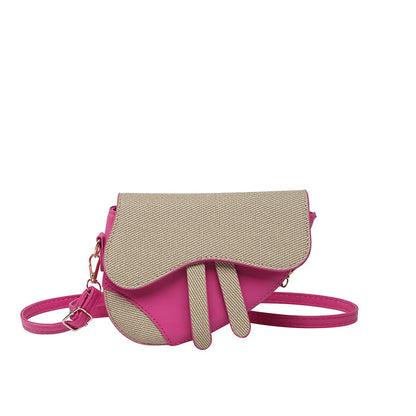 Woven pattern casual crossbody bag