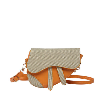 Woven pattern casual crossbody bag