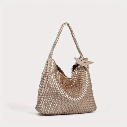 Woven PU Tote Bag