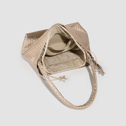Woven PU Tote Bag