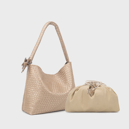 Woven PU Tote Bag