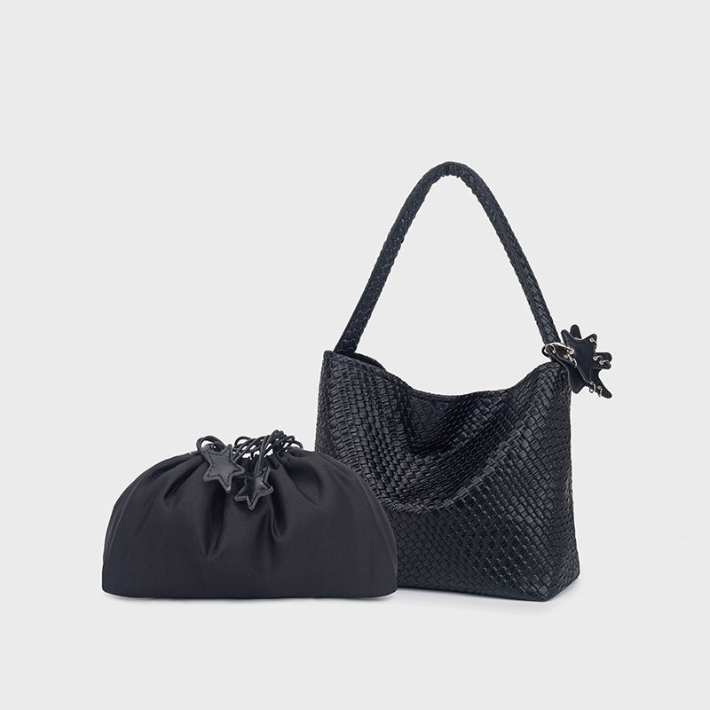 Woven PU Tote Bag
