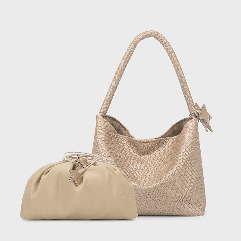 Woven PU Tote Bag