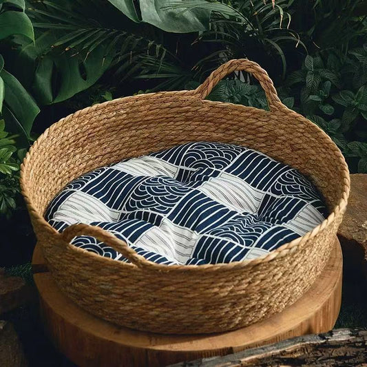 Woven Rattan Pet Nest