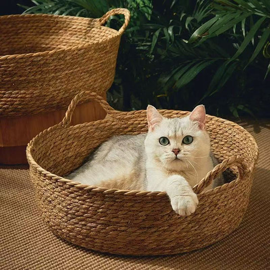 Woven Rattan Pet Nest