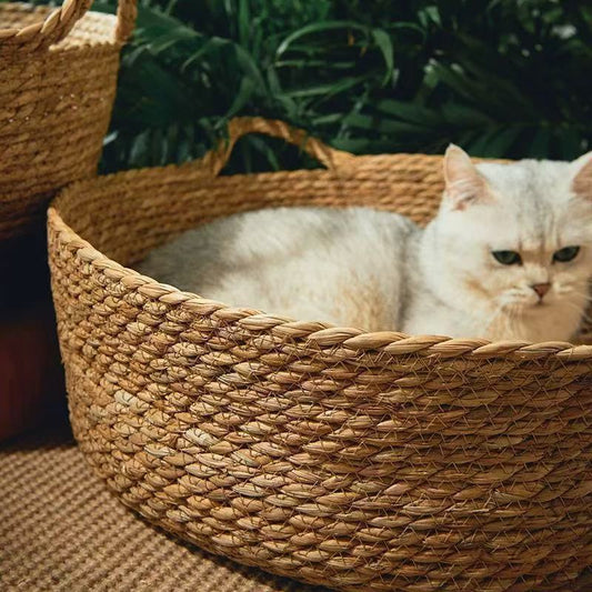 Woven Rattan Pet Nest