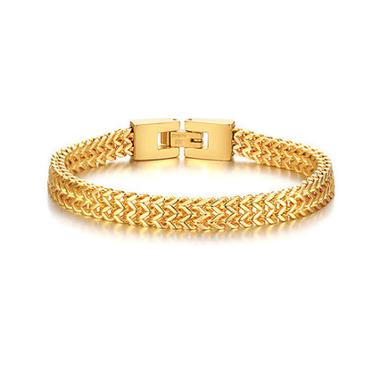Woven Roman Chain Titanium Steel Bracelet
