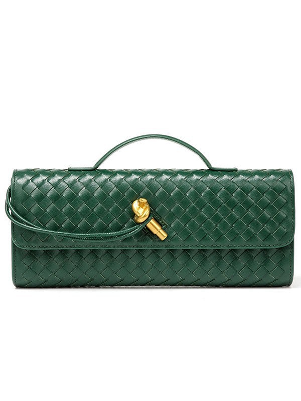 Woven Single Shoulder Evening Crossbody Bag