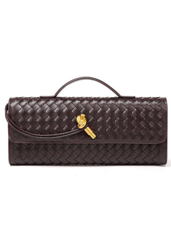 Woven Single Shoulder Evening Crossbody Bag