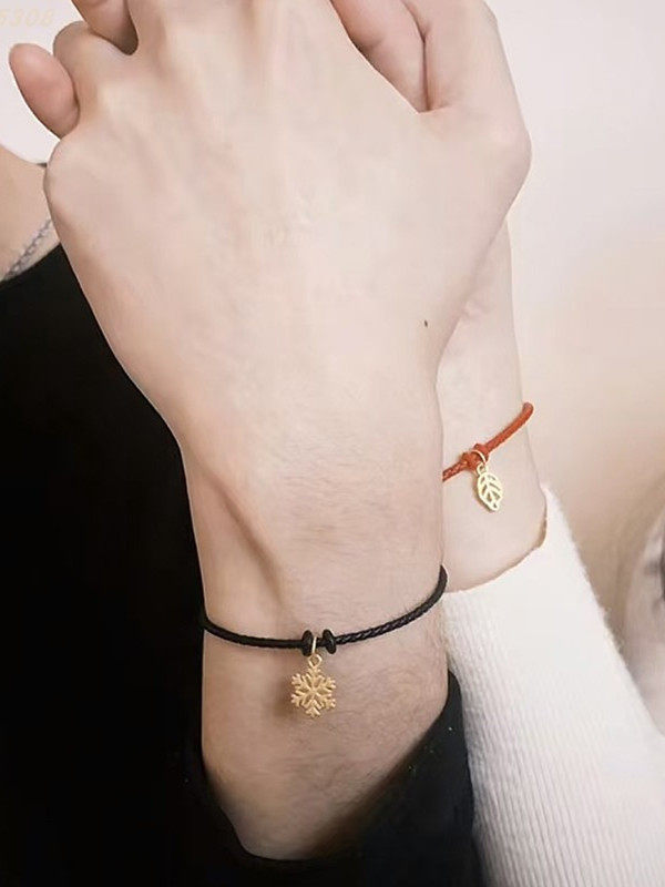 Woven Snowflake Leaf Bracelet