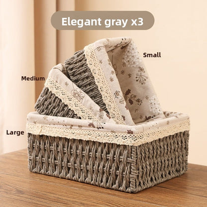 Woven storage baskets