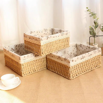 Woven storage baskets