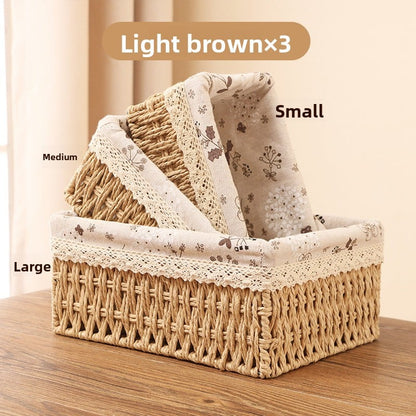 Woven storage baskets