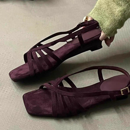 Woven Strap Wedge Sandals