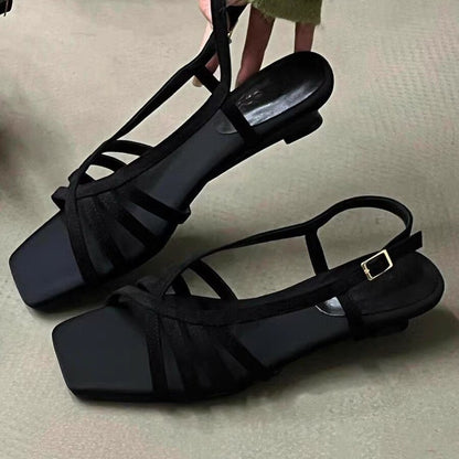Woven Strap Wedge Sandals