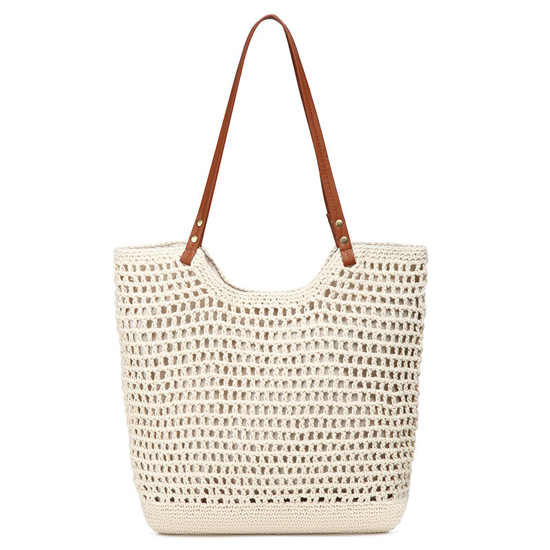 Woven Straw Bucket Bag