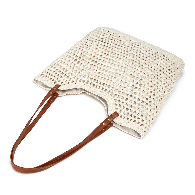 Woven Straw Bucket Bag