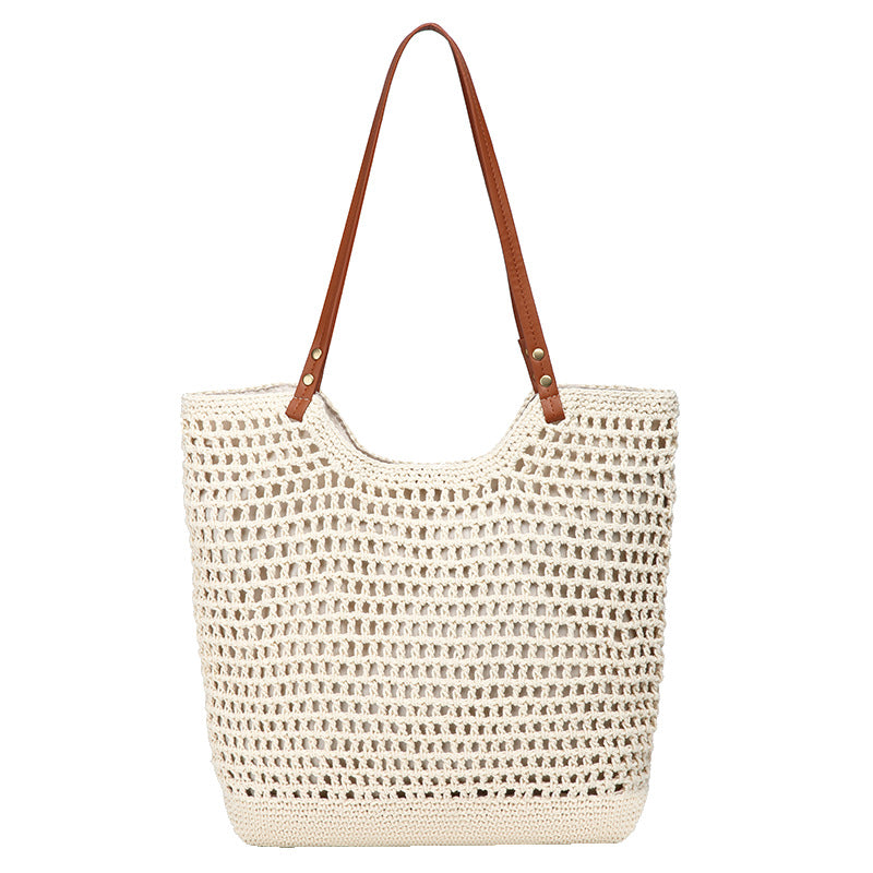 Woven Straw Bucket Bag