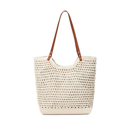 Woven Straw Bucket Bag