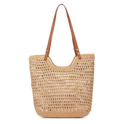 Woven Straw Bucket Bag