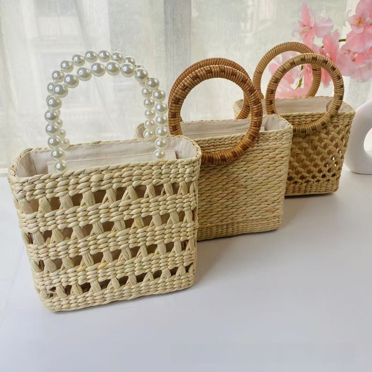 Woven Straw Handbag