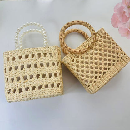 Woven Straw Handbag
