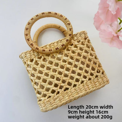 Woven Straw Handbag