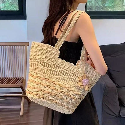 Woven Straw Shoulder Bag