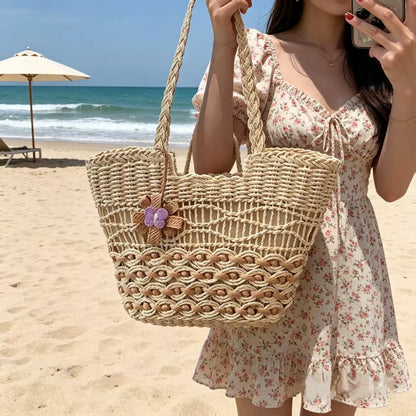 Woven Straw Shoulder Bag