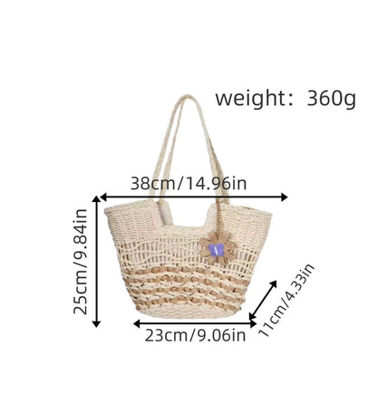 Woven Straw Shoulder Bag