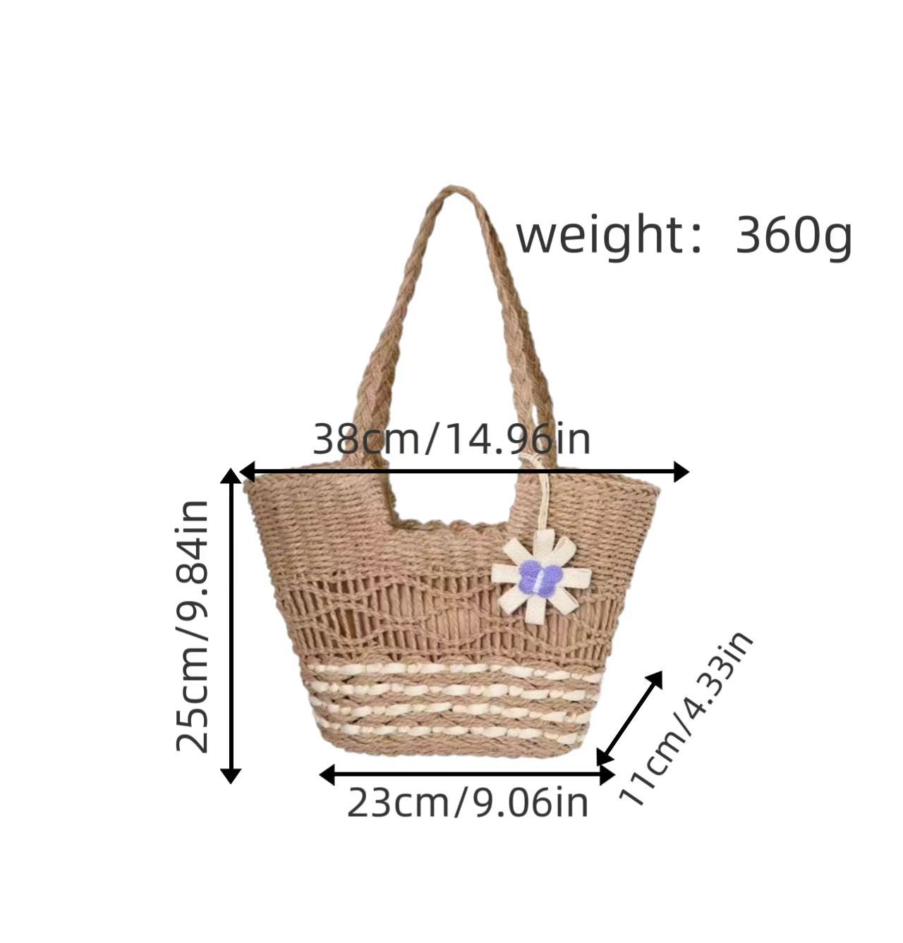Woven Straw Shoulder Bag