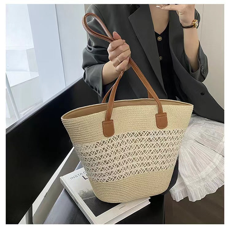 Woven Straw Shoulder Bag