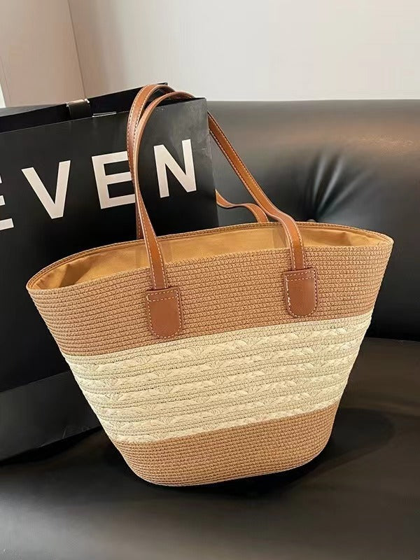 Woven Straw Shoulder Bag