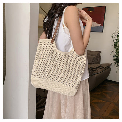 Woven Straw Shoulder Bag