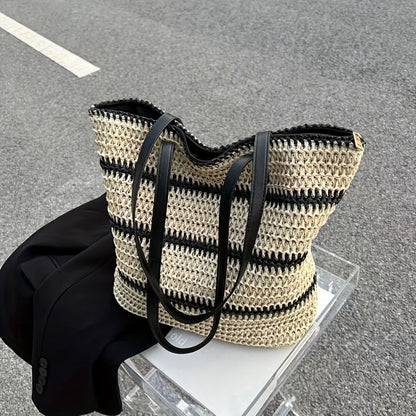 Woven Straw Shoulder Bag