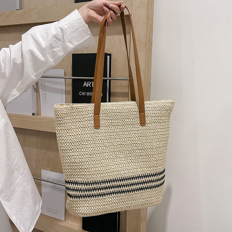 Woven Straw Shoulder Bag