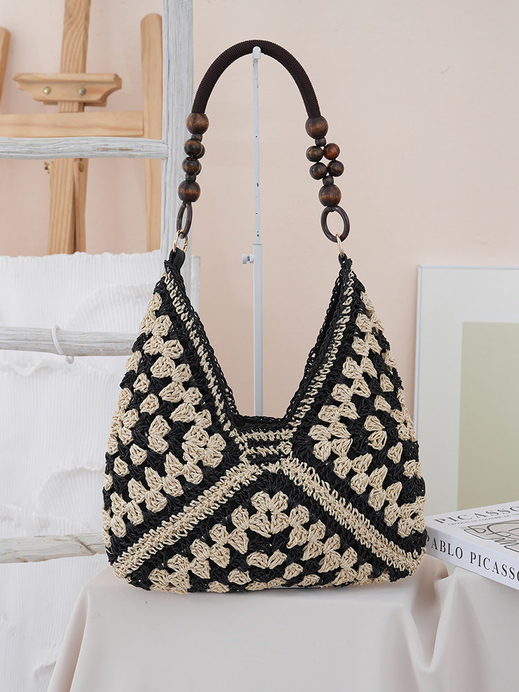 Woven Straw Shoulder Bag