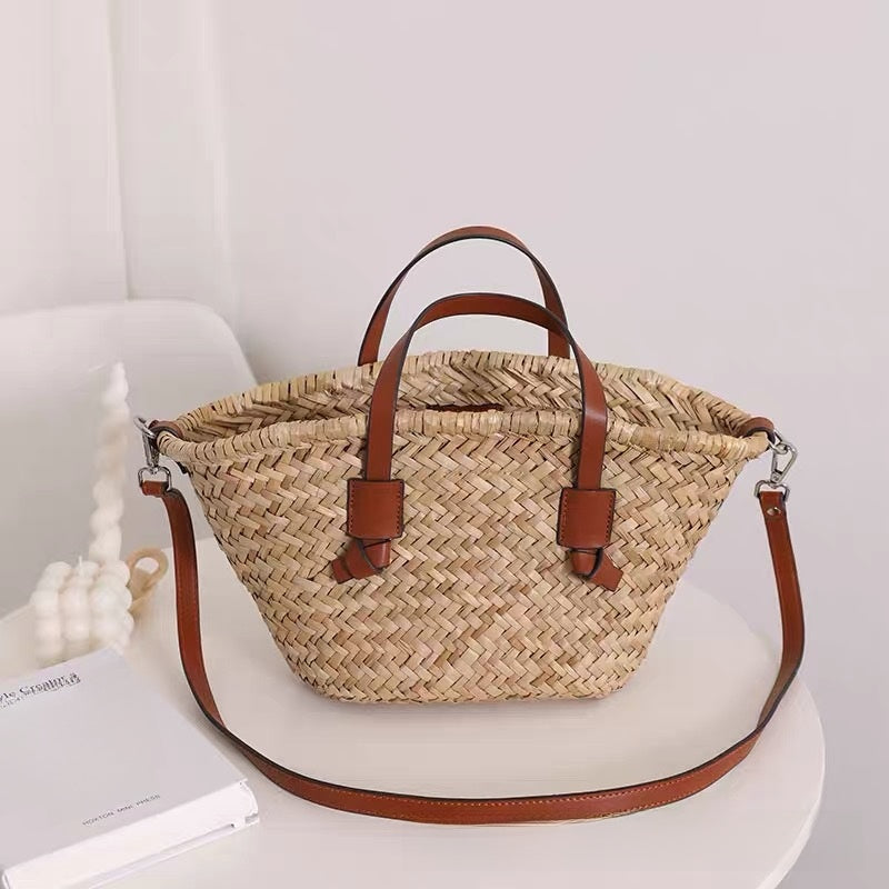 Woven Straw Shoulder Bag